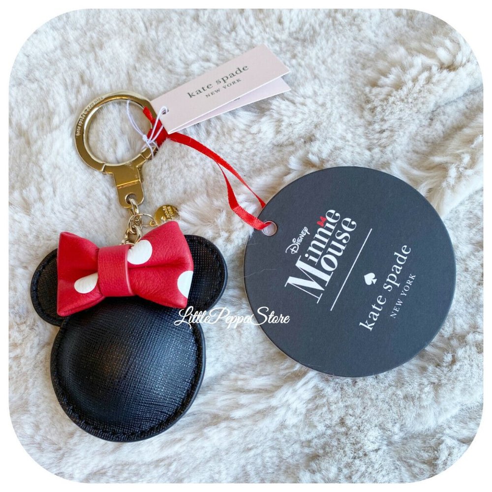 KATE SPADE NEW YORK MINNIE MOUSE LEATHER CHARM KEY